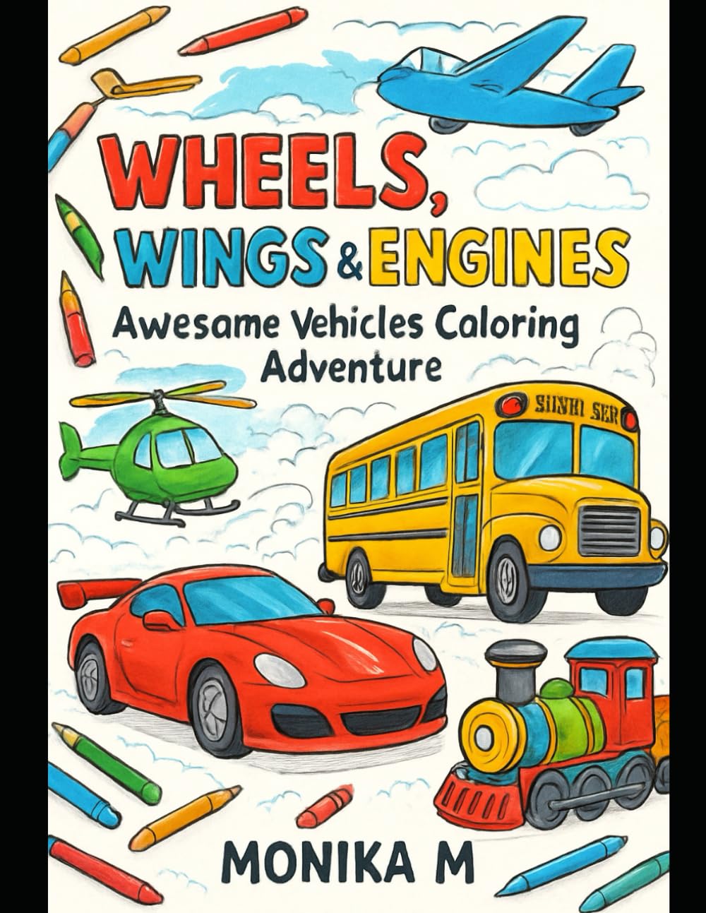 Wheels, Wings & Engines: Awesome Vehicles Coloring Adventure: Awesome Vehicles Coloring Adventure