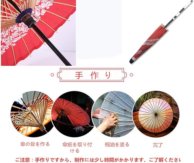 舞踊傘 赤 紫 桜模様 84cm 80cm 番傘 2点セット Amazon.co.jp: いろいろハウス 踊り傘 和傘 日傘 直径84cm長さ