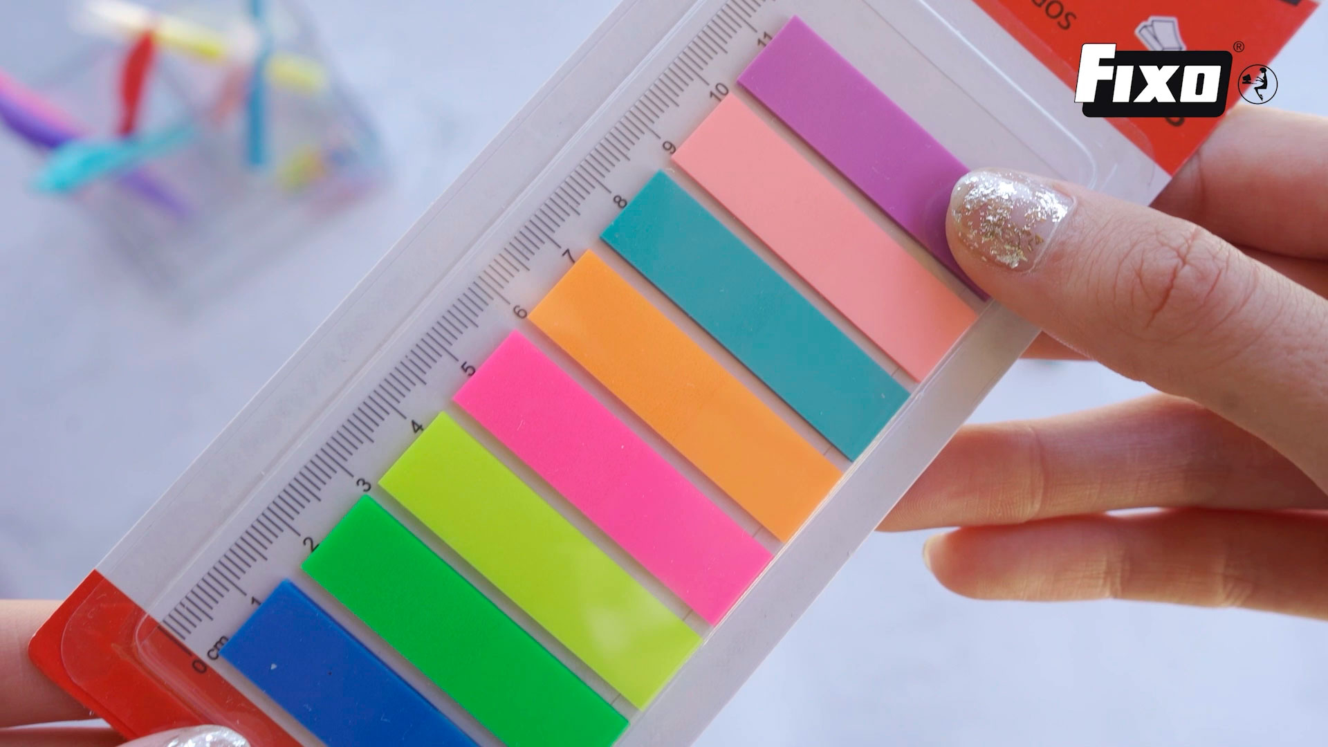 Fixo Notes 200 Marqueurs Adhésifs Multicolores - Translucides, Résistants à L'eau