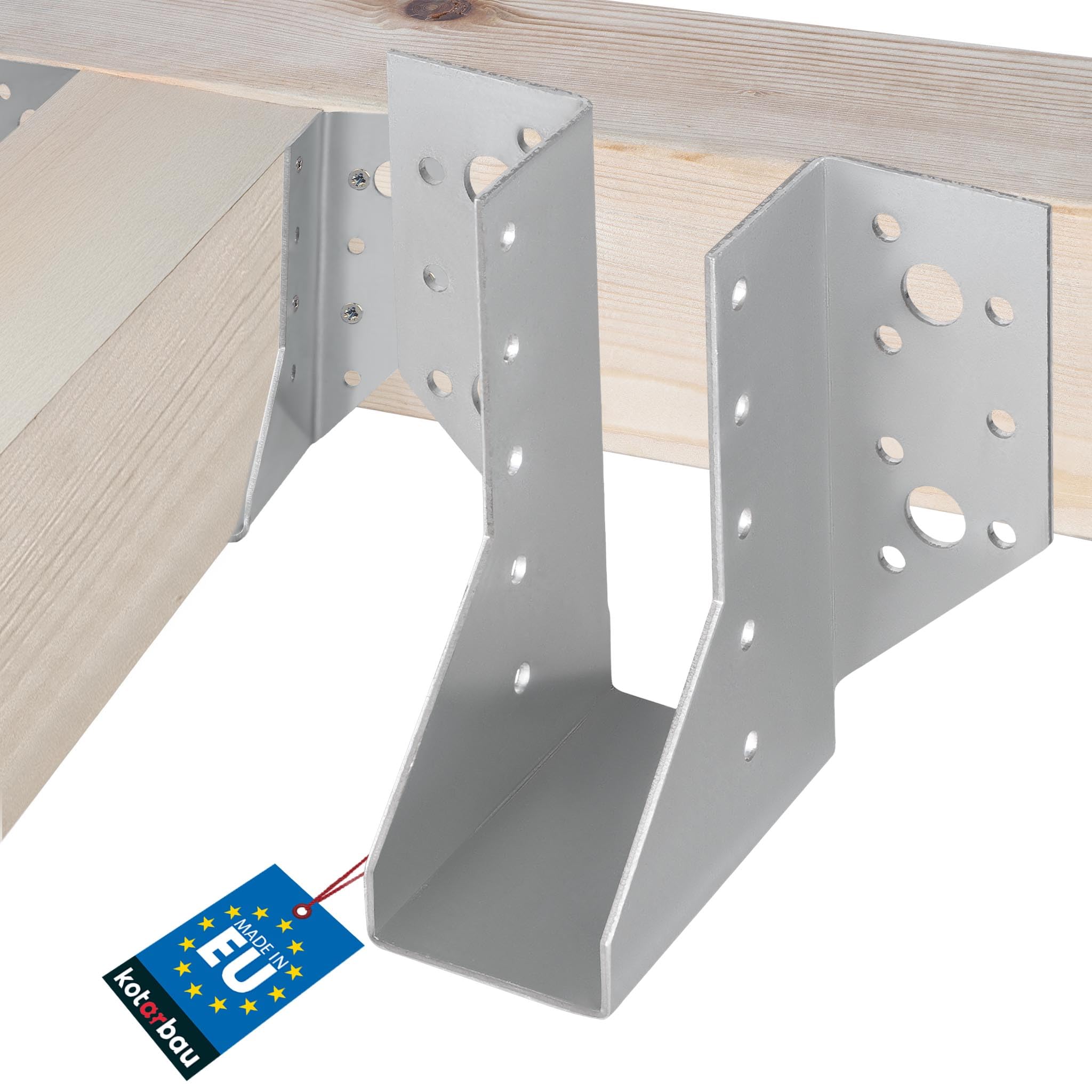 KOTARBAU® Joist Shoe 40 x 110 mm Wood Connector Made of Galvanised Steel Joist Hanger Joist Connector Heavy Duty Joist Connector Wooden Beam Connector Wooden Beam