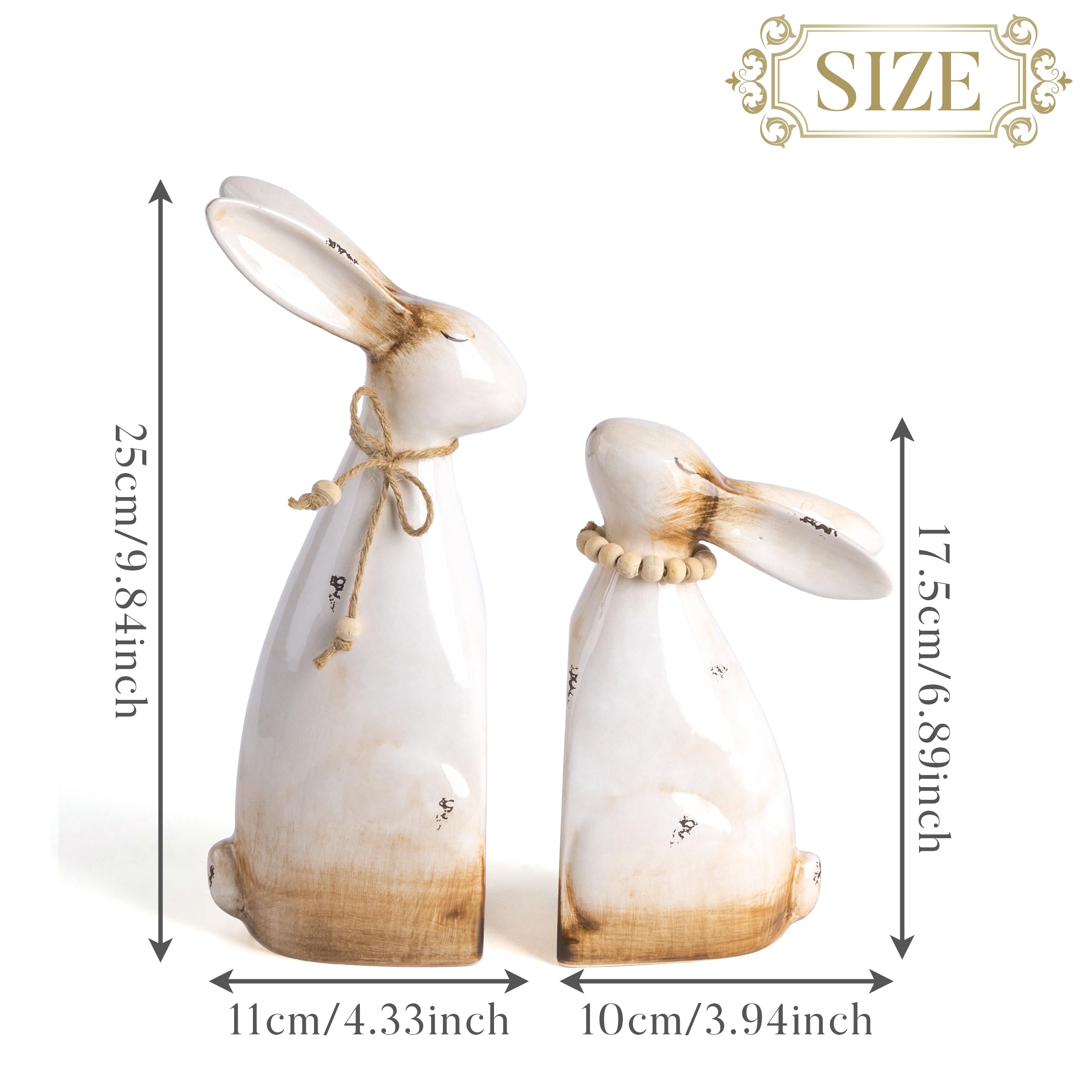 Amazon.com: Valery Madelyn Easter Bunny Decorations for Home, 2Pcs