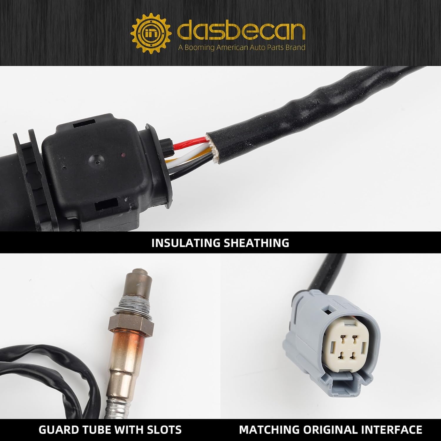 Dasbecan Oxygen Sensor 4PCS Compatible with 2011-2014 Ford F150 F-150 5.0L 6.2L 234-5113 234-5076 234-4494 O2 Sensor Left Right Upstream & Downstream