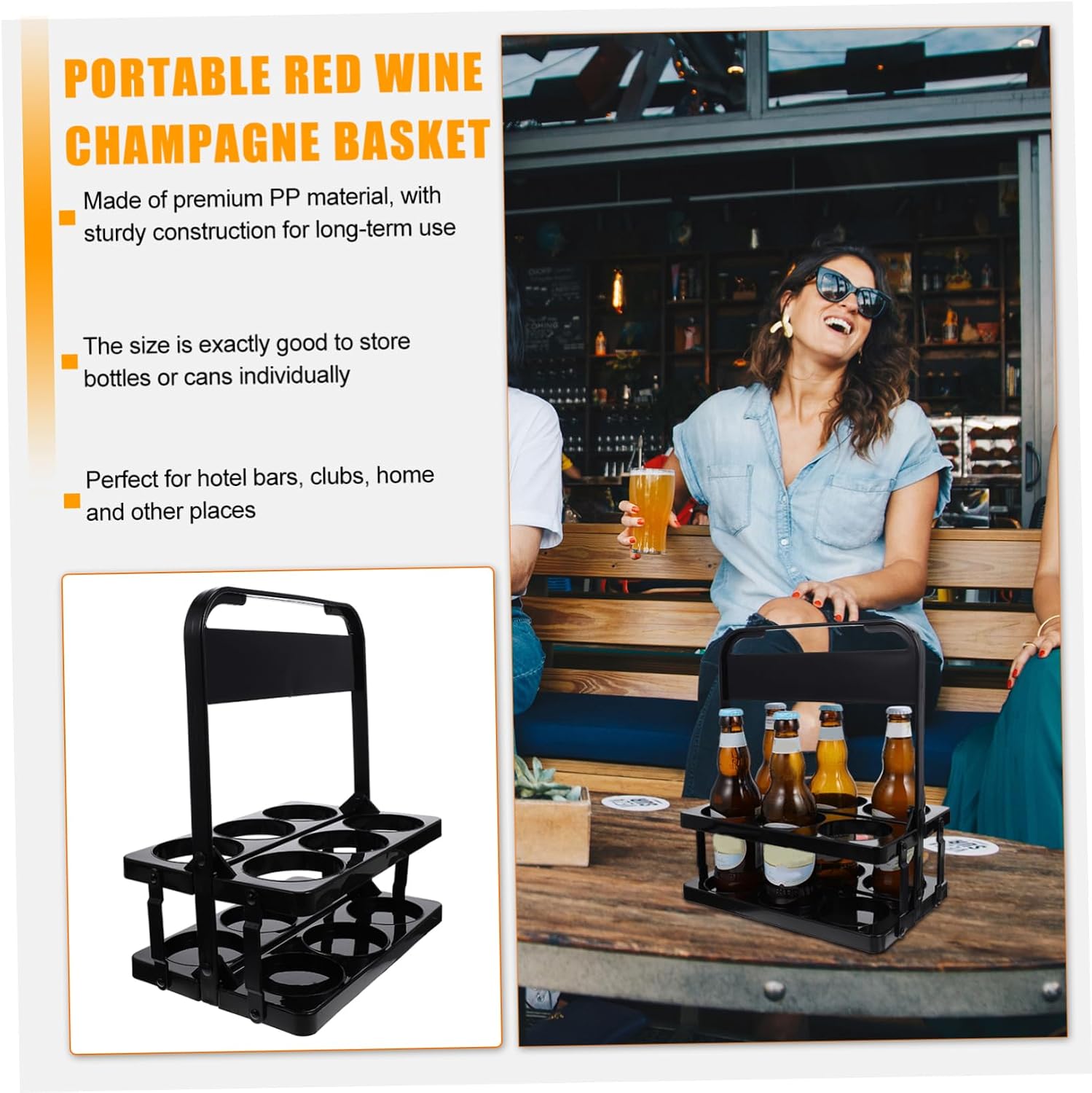 OUNONA 1pc Multi-Function Beer Holding Organizer Bottle Rack Reusable Beverage Holder for Parties