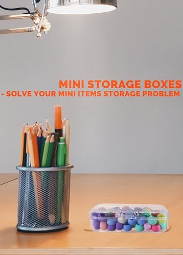 Miniatura 3 de Paquete de 20 mini cajas de almacenamiento con tapas, caja vacía de plástico transparente (2.9 pulgadas de largo x 2 pulgadas de ancho x 0.78