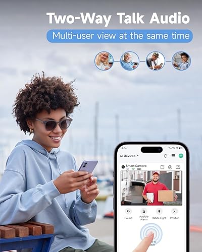 Miniatura 8 de Cámaras de seguridad inalámbricas para exteriores, batería 2K inalámbricas WiFi para seguridad del hogar, detección de movimiento AI, almacenamiento