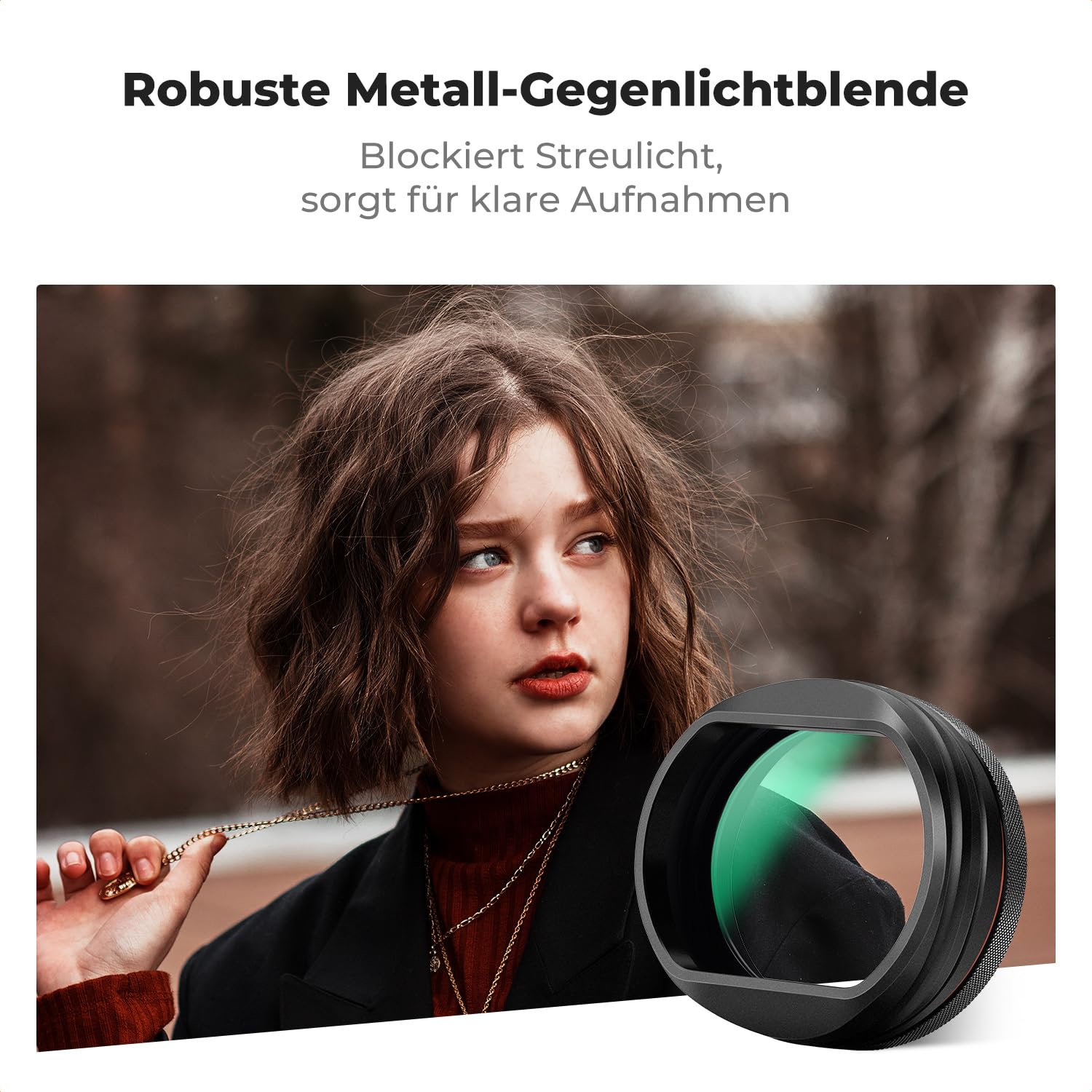 K&F CONCEPT UV Filter mit Gegenlichtblende,Objektivdeckel Kompatibel mit Fujifilm X100 / FX100 / SX100 / TX100 / X100V-Schwarz (Nano-Xcel Serie)
