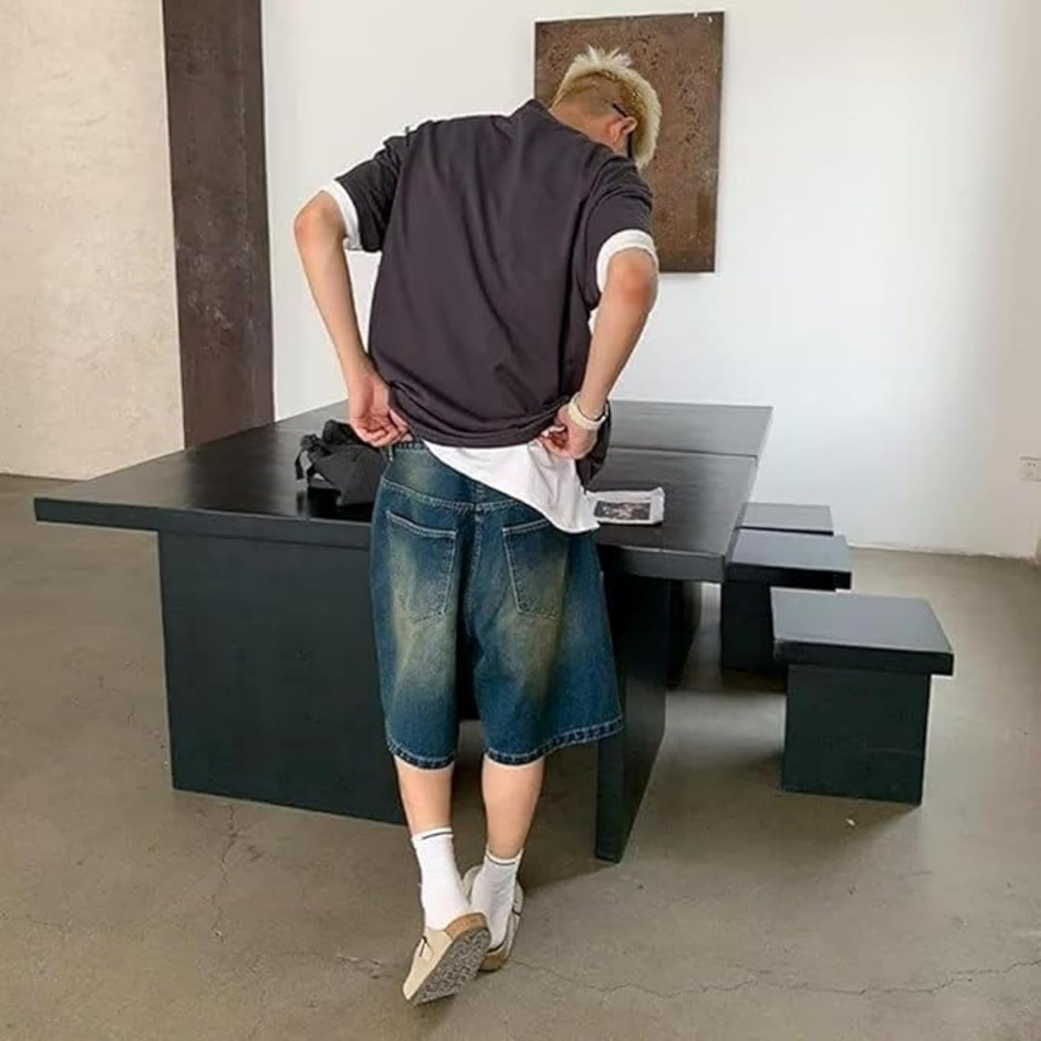 Jean Shorts Streetwear Y2K Baggy Oversized Baggy Jean Vintage Jorts - Image 6