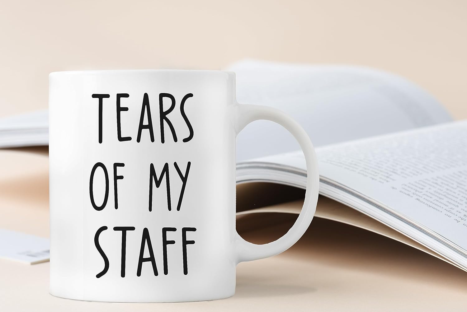 QASHWEY Tears of My Staff Mug, Funny Boss Gifts Coffee Mugs, Bosses Day BossGifts Staff Gift Tea Cup Gifts for Boss Women Men, Funny BossCoffee MugCoffee Cups Ceramic 11oz - Image 4