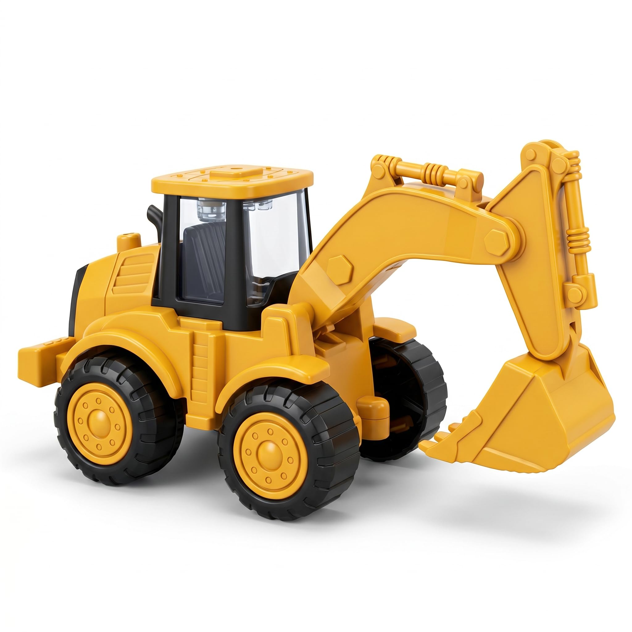 Cretvestsar Digger Toy for Kids, Plastic Excavator Construction Toys with Movable Parts, Indoor Outdoor Sandpit Play Excavator Toy for Boys Girls