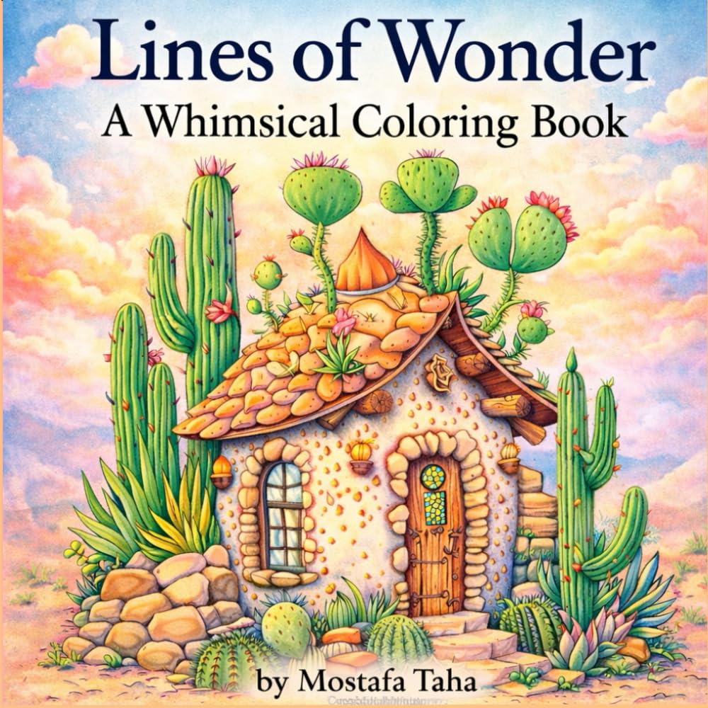 Lines of Wonder – A Whimsical Coloring Book: Whimsical Fantasy Coloring Pages Filled with Charming Scenes for Relaxation, Stress Relief, Creativity, and Mindful Coloring