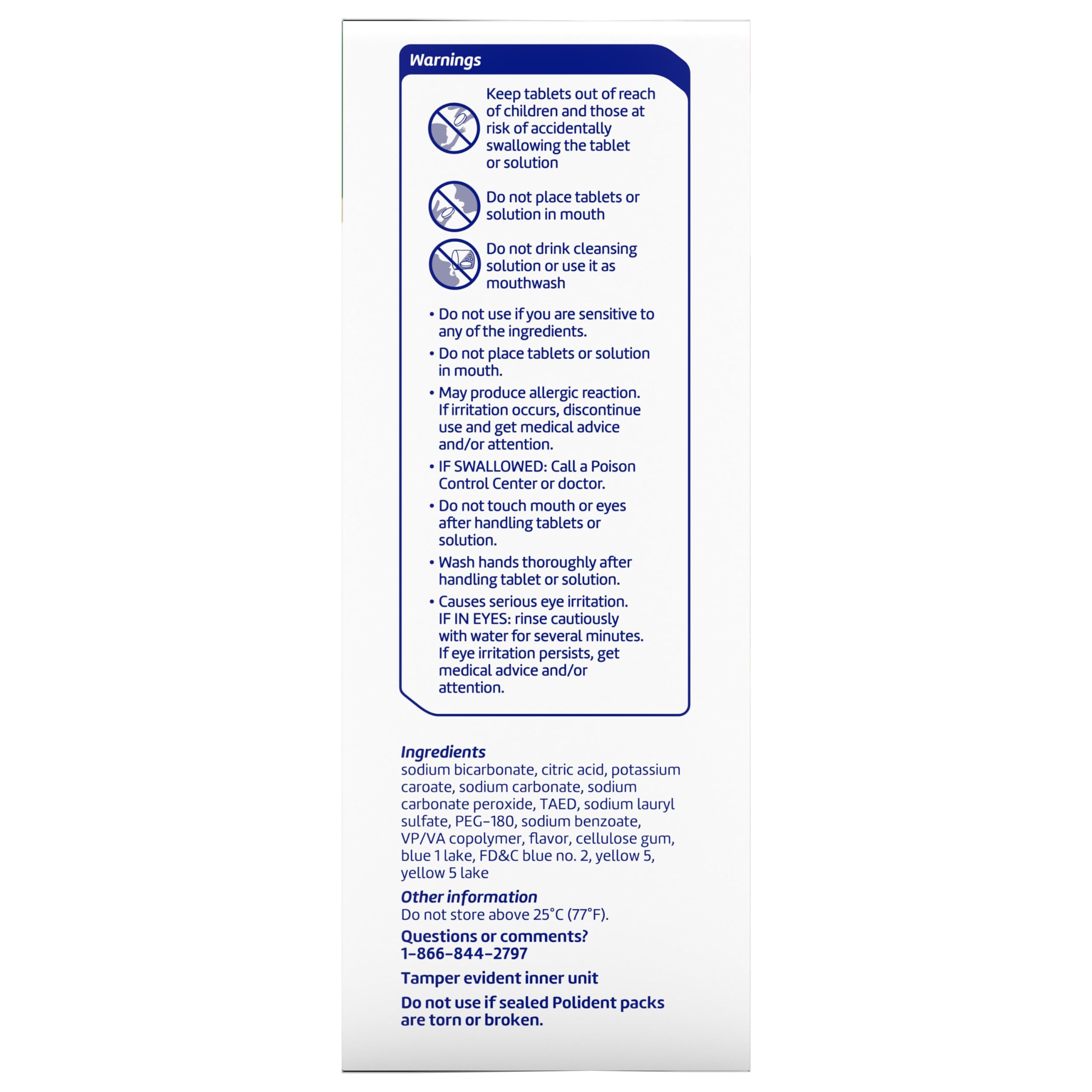 Polident Dental Appliance Cleanser - Antibacterial Tablets -11 Polident Dental Appliance Cleanser - Antibacterial Tablets -11