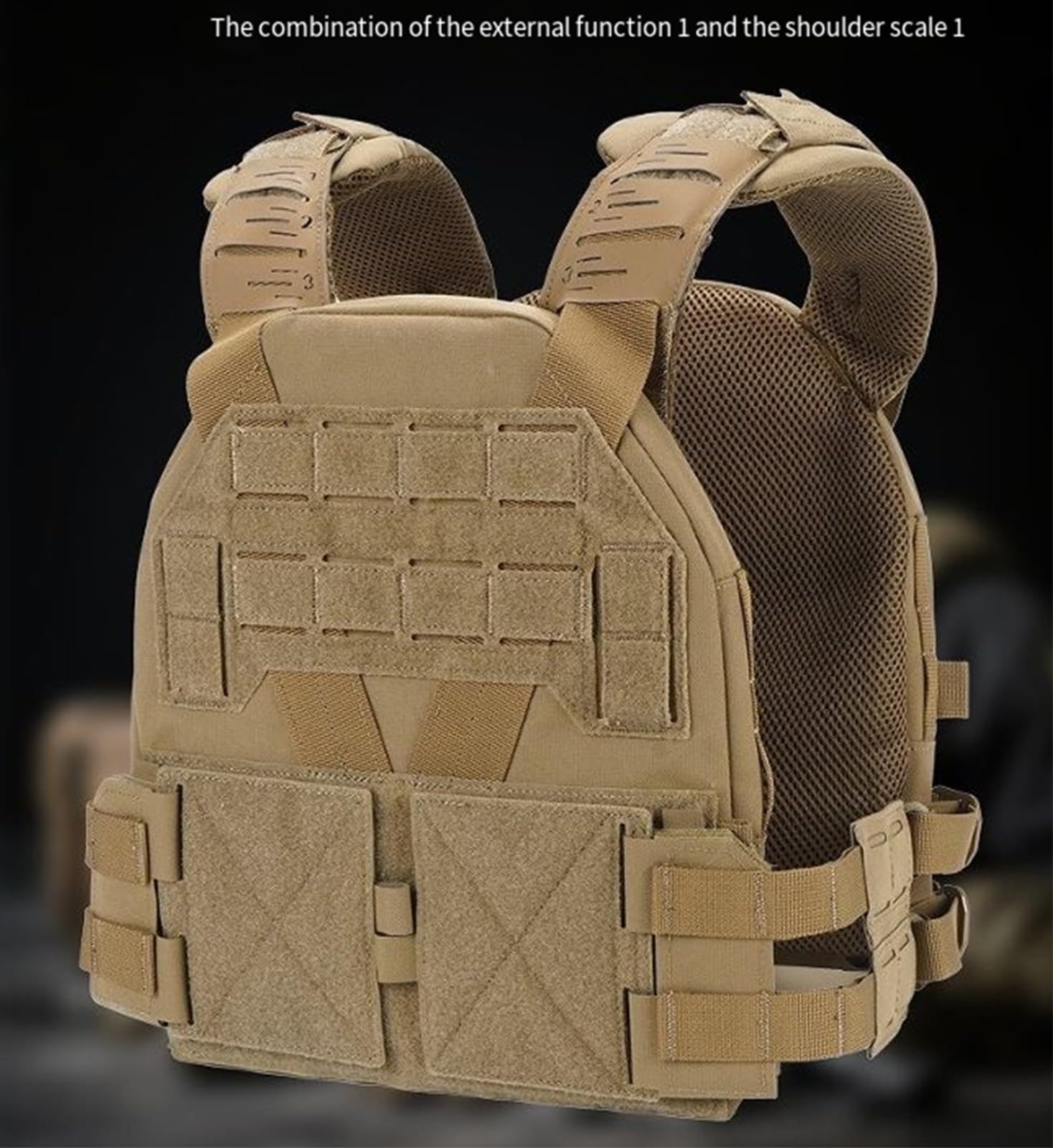 Chaleco Táctico Militar Al Aire Libre Tactical, Chaleco Airsoft con Sistema MOLLE Chaleco De Combate Ajustable Asalto Entrenamiento Combate Protector Adultos Juego Campo CS Al Aire Libre