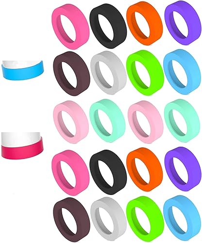 Funda protectora de silicona resistente al calor para botella de agua, 20 unidades, 2.559 in, alfombrilla aislante antideslizante