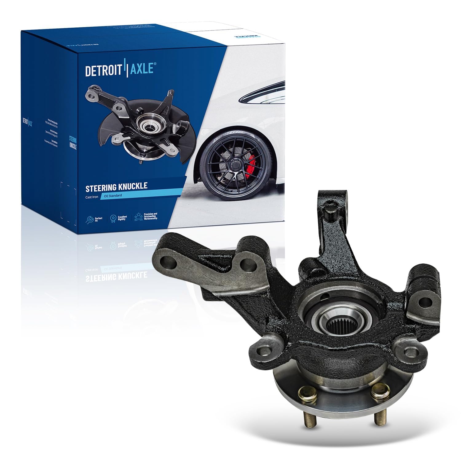 Detroit Axle - Front Right Steering Knuckle for 2007-2012 Dodge Caliber