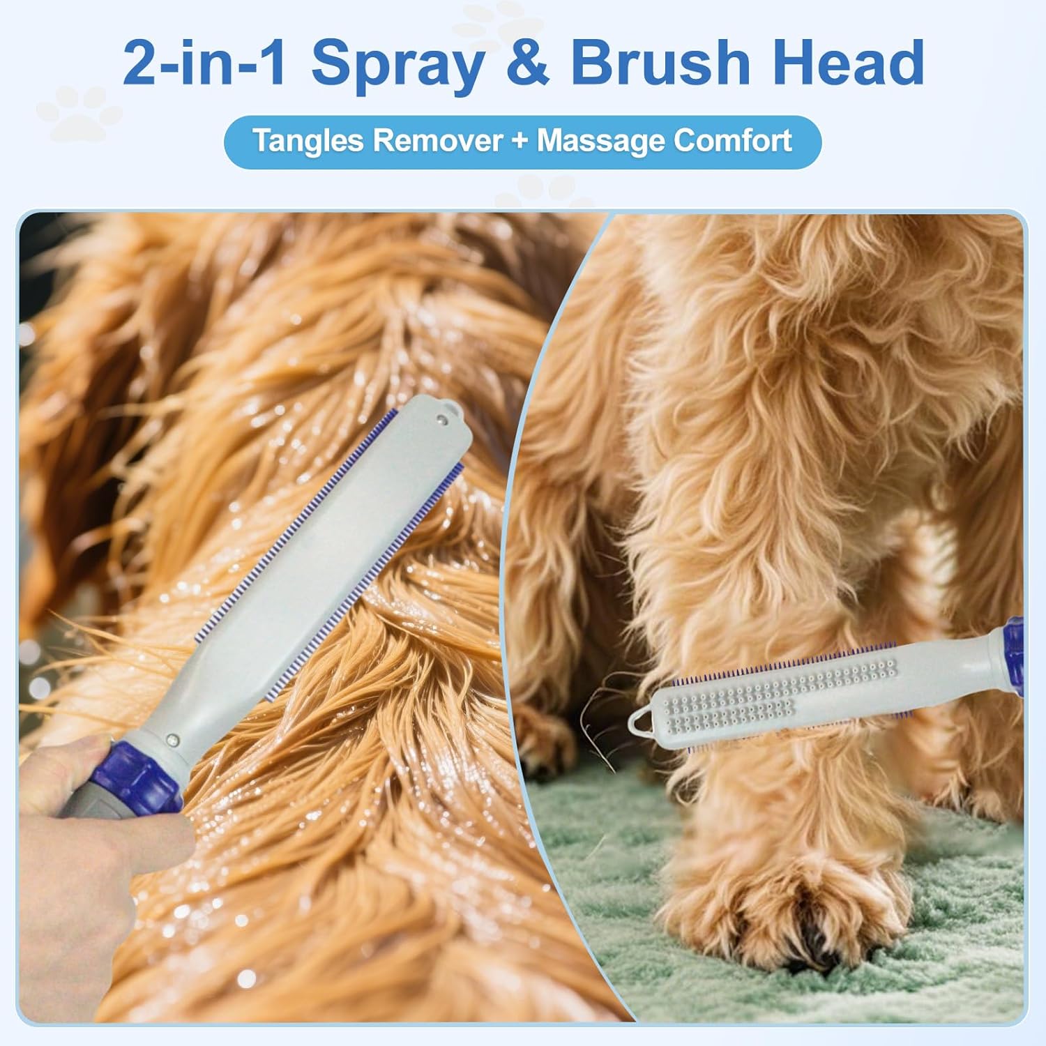 Dog Shower Attachment,Dog Shower With Brass Diverter,Pet Shower Attachment for 3 Spray Modes,8-Foot Hose With Indoor and Outdoor Adapters,for Bathing & Grooming Easy Dog/Cat Bathing and Cleaning
