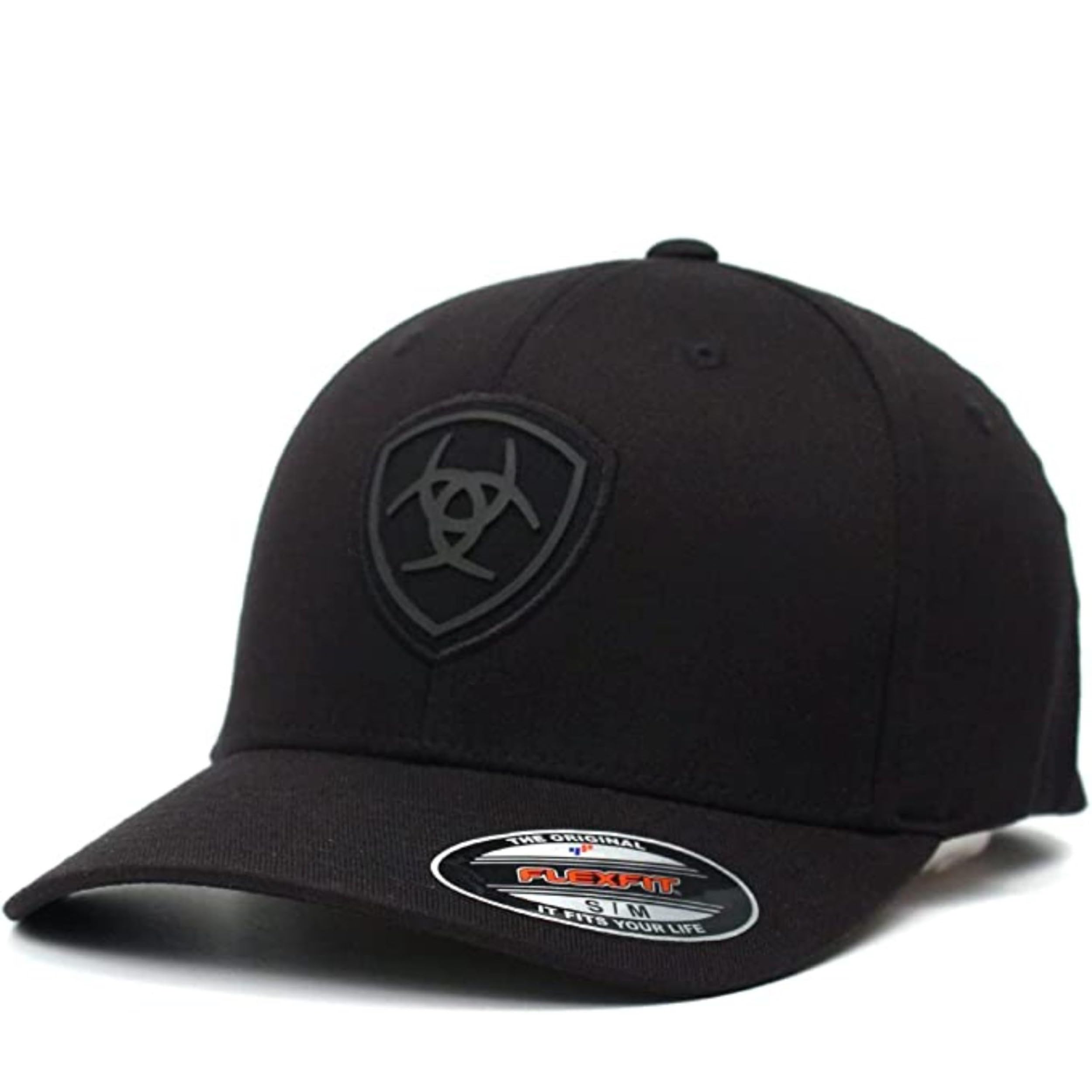 Ariat Men's Black Flexfit Shield Logo Cap