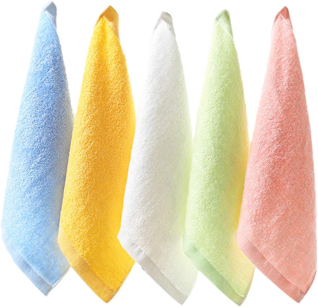 Tosnail 20 Pack 10" x 10" Ultra Soft Bamboo Fiber Baby Bath Washcloths