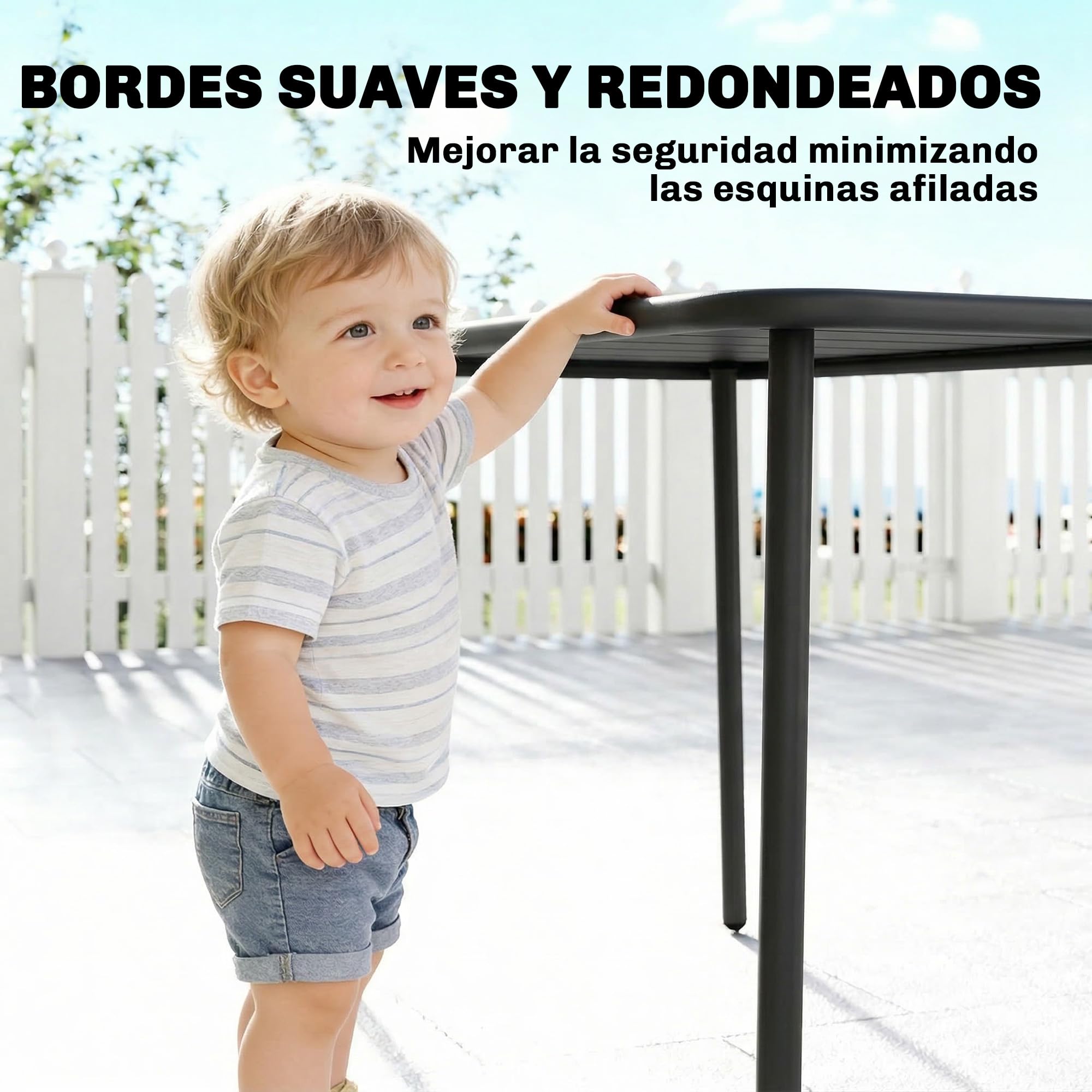 Outsunny Mesa de Comedor de Jardín Rectangular de Acero 120x70x72 cm Gris | Mesa de Terraza Exterior con Tablero con Listones, para 4 Personas, Carga 50 kg, para Patio, Balcón