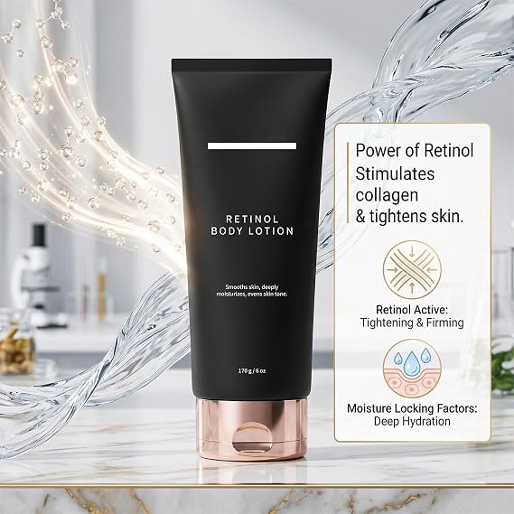 Retinol Body Lotion for Women, Anti Aging Firming Body Cream
