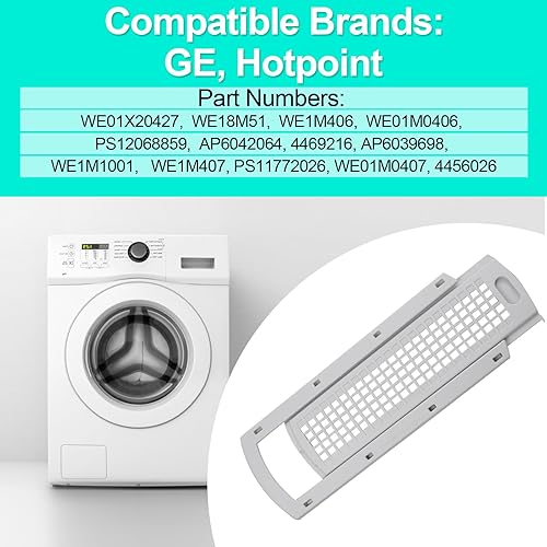 Miniatura 4 de WE22X35337 - Cubierta de rejilla para lavadora y secadora, compatible con GE, secadora Hotpoint, compatible con GE & Hotpoint Dryer Reemplazo para