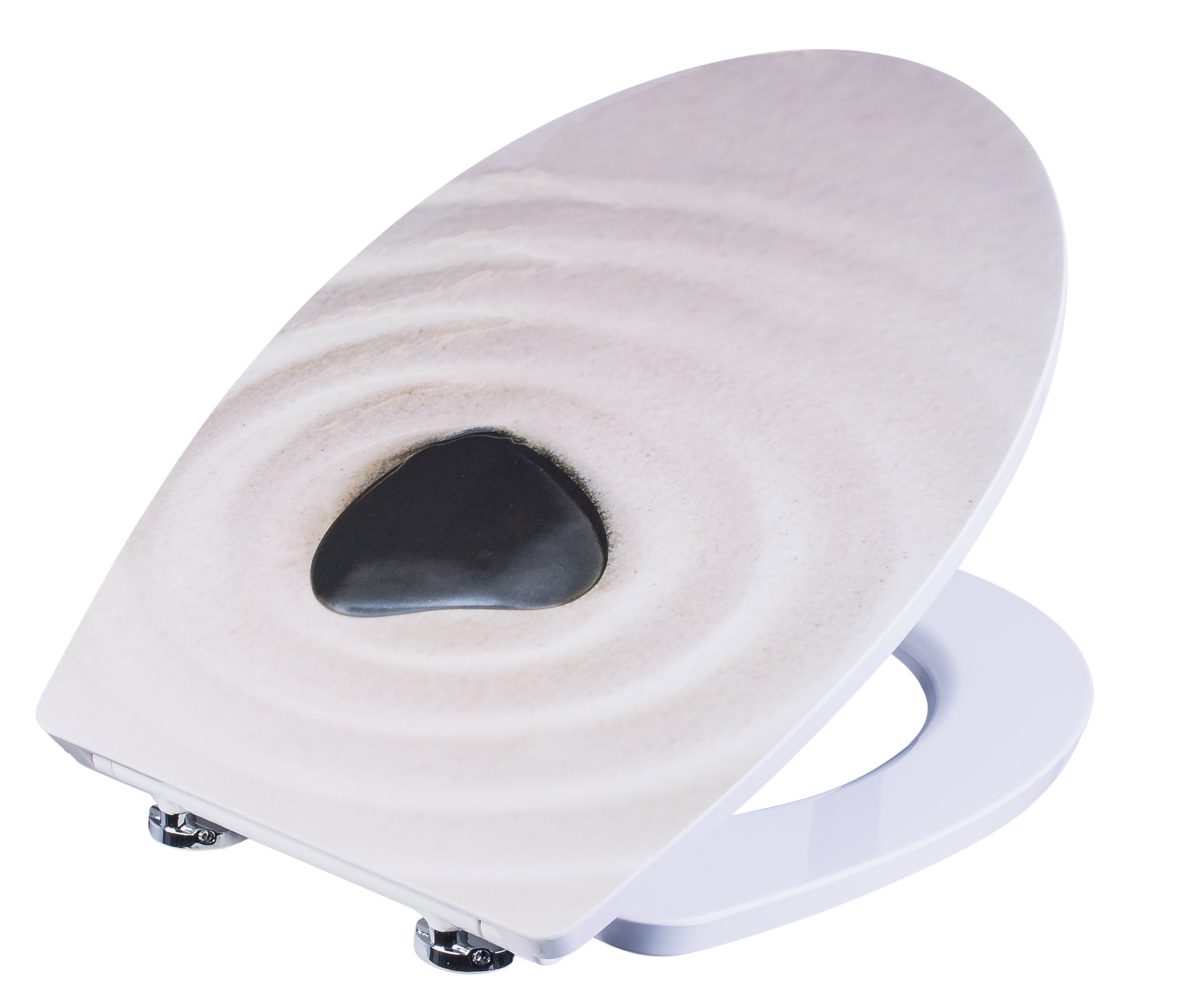 Bemis 34EC 000 Mayfair Commercial Round Plastic Seat, Closed Front with Cover, White