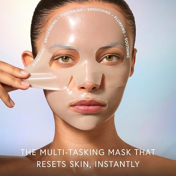 Everything Hydrogel Mask 8 Count, Hydrating Face Masks with Triple Hyaluronic Acid, Glutathione & Vegan Collagen, Plumping and Brightening Sheet Mask, Luxury Skincare by Dr. Barbara Sturm