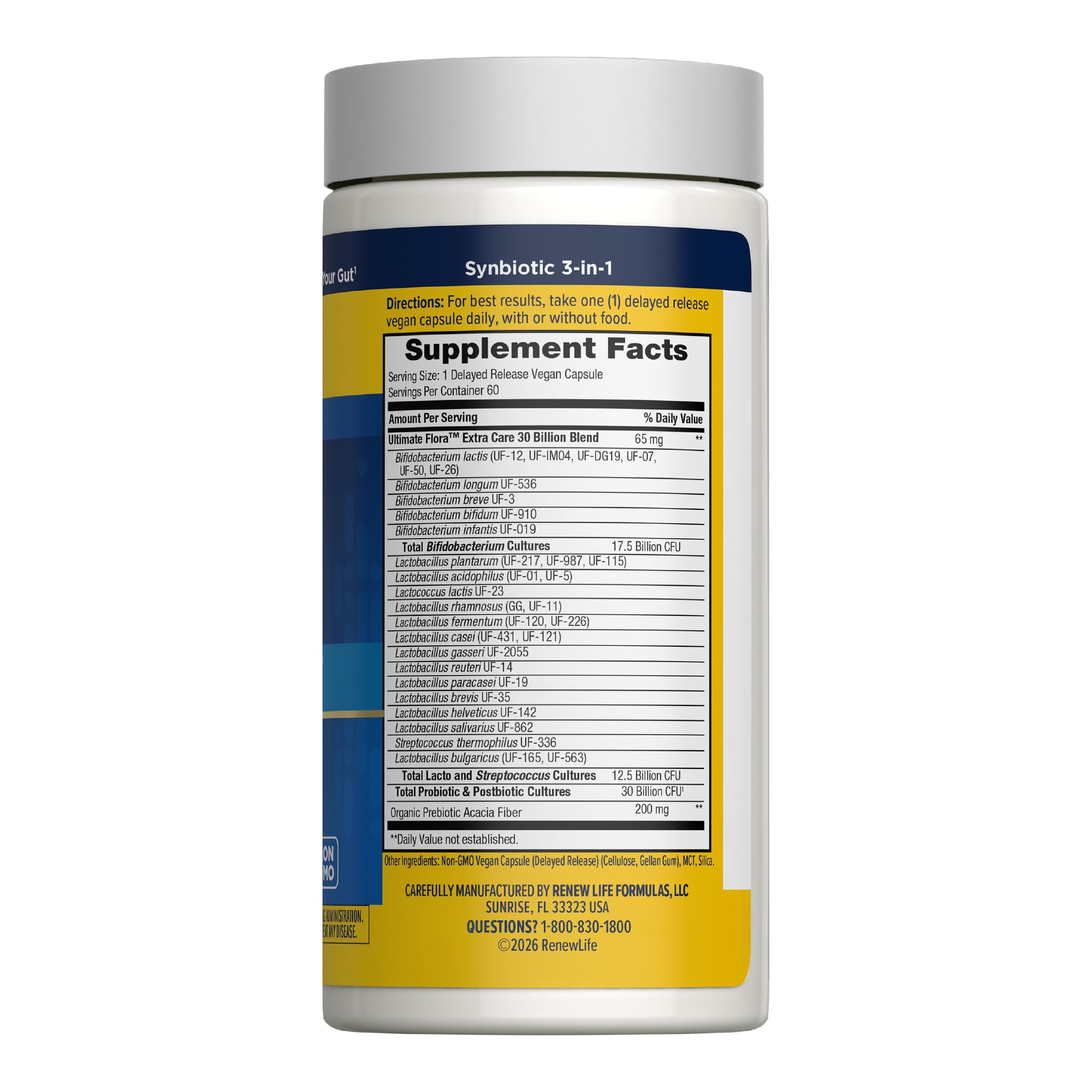 RenewLife Extra Care Ultimate FLORA Probiotic, 60 capsules — Amazon image 2