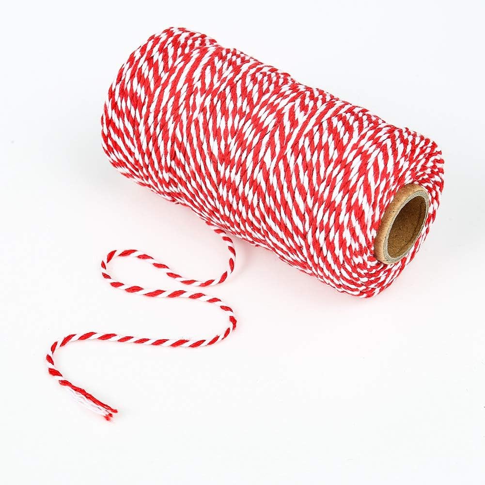 Cotton Bakers Twine, Red and White String Twine Rope Butchers String ...