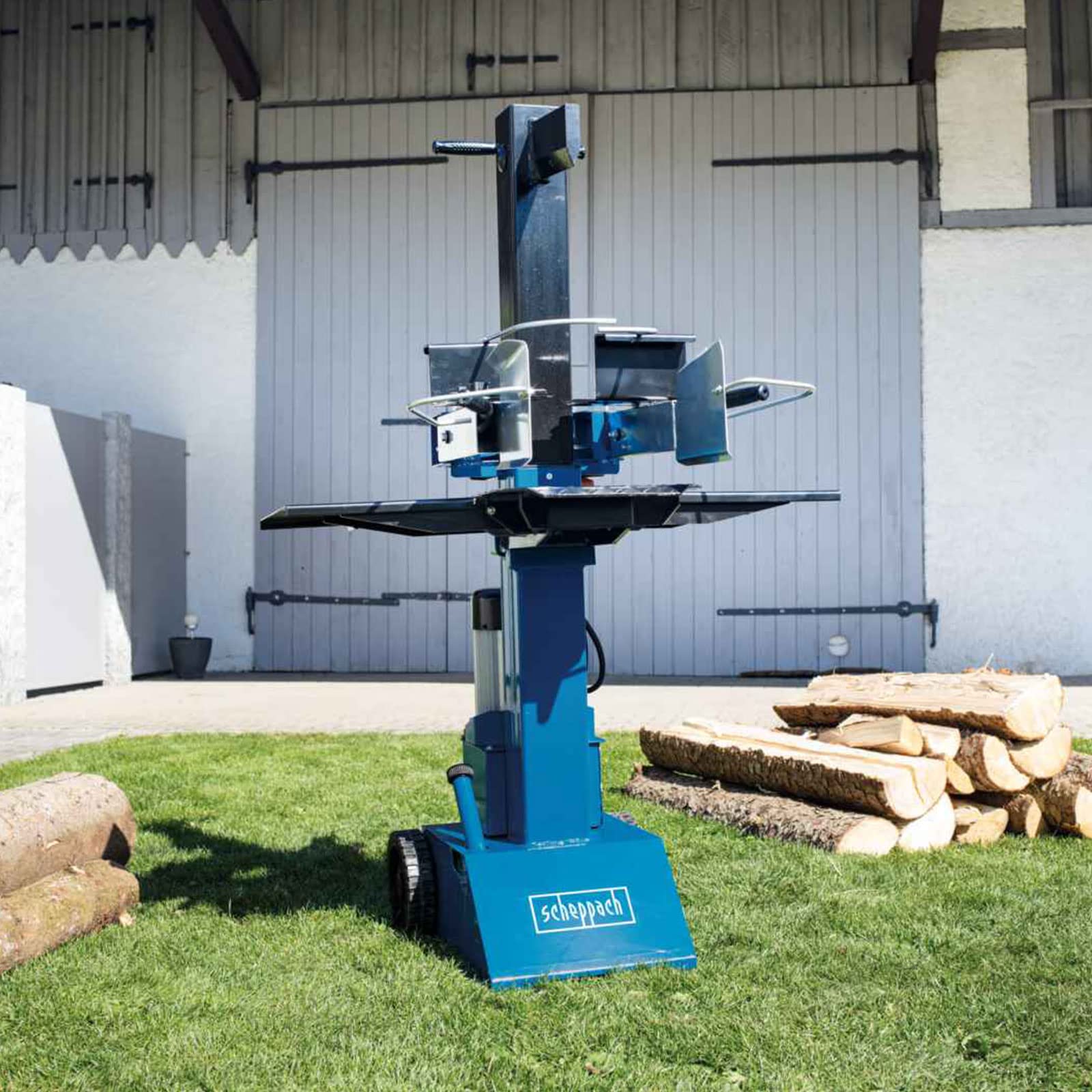 Scheppach Holzspalter HL810 | 400V Anschluss - 3500W Leistung | Hydraulikspalter stehend | Spaltgutlänge 550mm | Spaltdurchmesser 300mm | 8 Tonnen Spaltkraft | Brennholzspalter mit Vario Spalt System