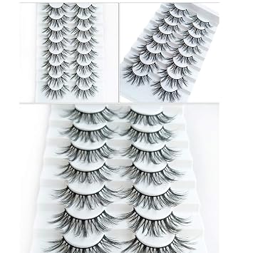 new 8 pairs of natural false eyelashes long makeup 3d mink eyelashes extend eyelashes 5D30