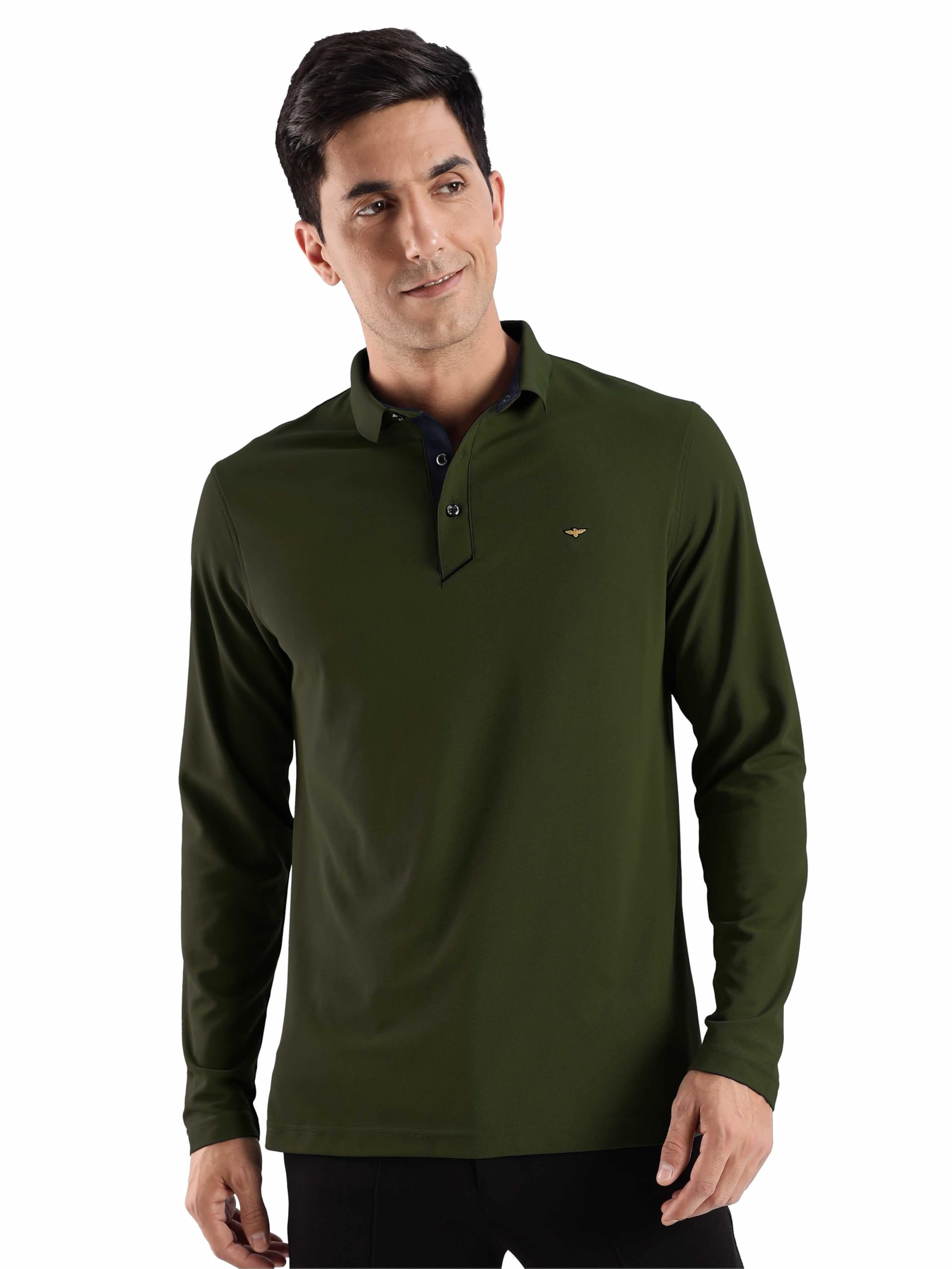 Men's Full Sleeve Polo T-Shirt | Feather Touch Feel | Odour Resistant | Wrinkle Free | Quick Dry | Stretchable | Lightweight | Anti-Static | UV Resistance | Anti-Microbial-image-44