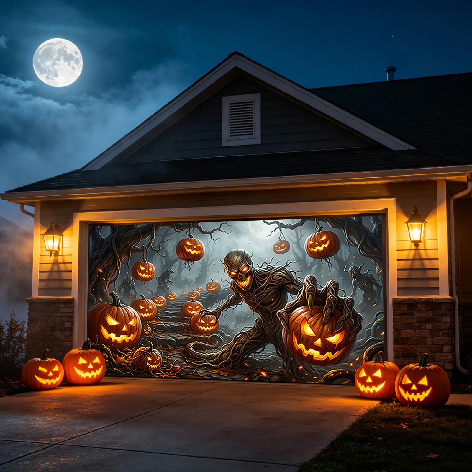 Wodoszczelny 3D Halloween horror dekoracyjny garaż na zewnątrz i
