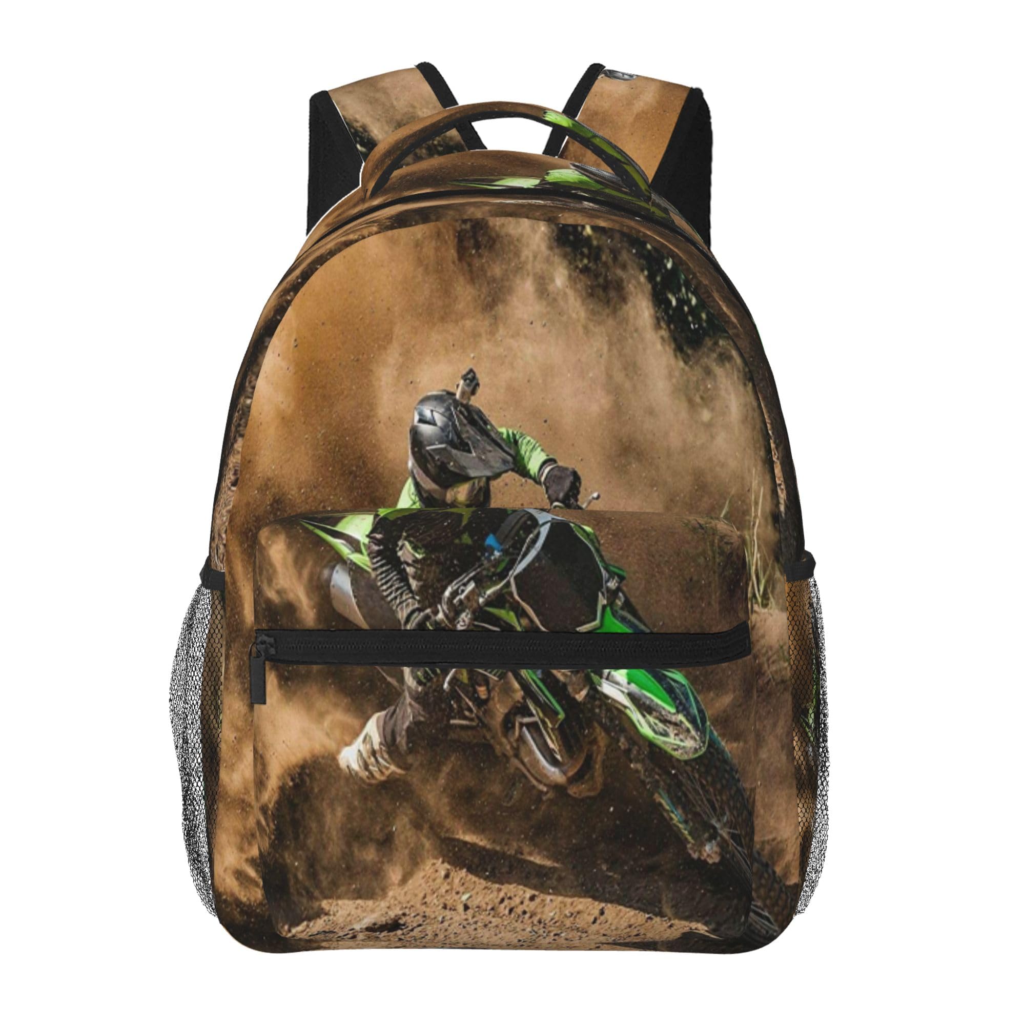 ZUIDSYI Motocross Dirt Bike Backpack Travel Laptop Backpacks Ruckasck Book Bags School Bag for Boys Girls Kids Childrens Teenager Men Women