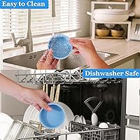 Vista 9 de XANGNIER Molde de silicona para freidora de aire, 3 piezas reutilizables antiadherentes para huevos, alternativa a la olla de huevos