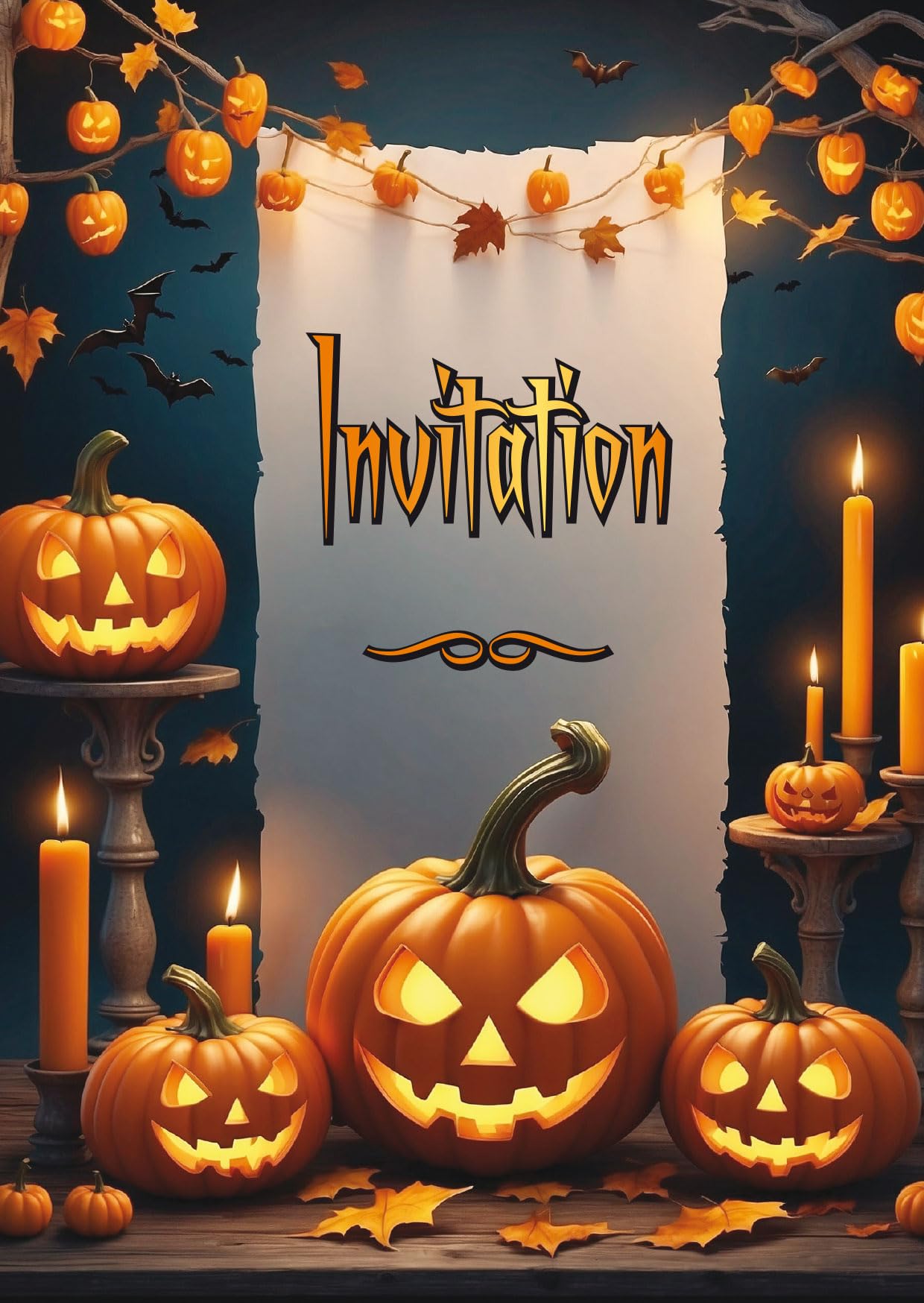 Lot de 10 cartons d'invitation pour la fête effrayante/Halloween: invitations pour la citrouille effrayante ou la fête d'Halloween de l'Edition Colibri (11150 FR)