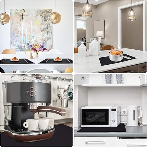 Miniatura 6 de Alfombrillas de silicona para contador de cocina, protector de encimera de silicona grande, antideslizante resistente al calor, alfombrilla de