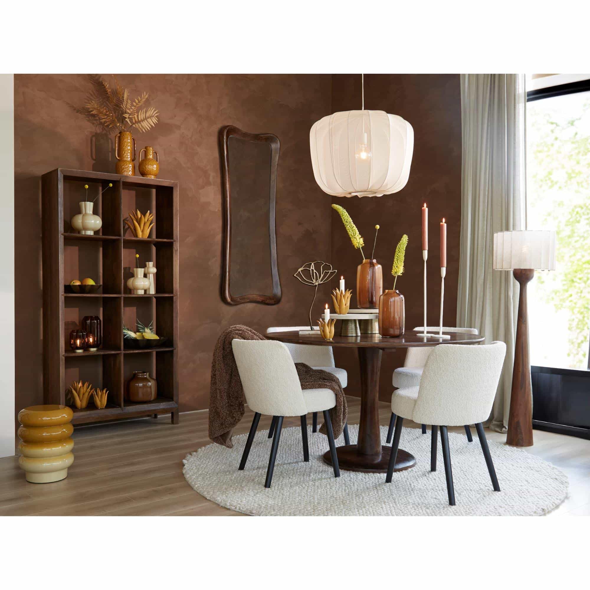 Light & Living Zylinder Lampenschirm Disli - Creme - 40x40x25cm | Rund - Modern - Textilien