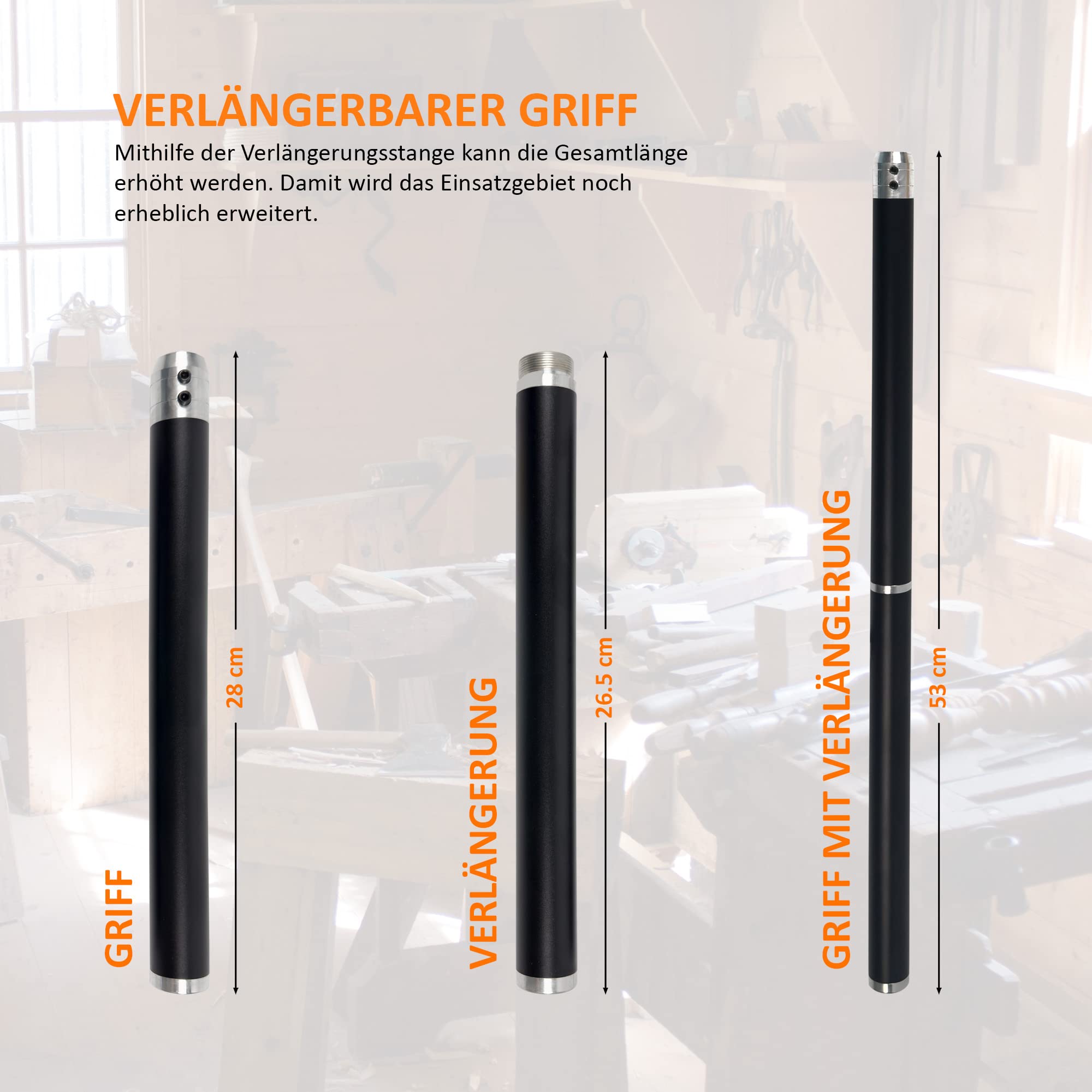 HOLZWURM Drechseleisen Set mit Hartmetall-Schneidplatten, verstellbare Drechselmesser in Holzkoffer, Drechselwerkzeug-Satz für Holz