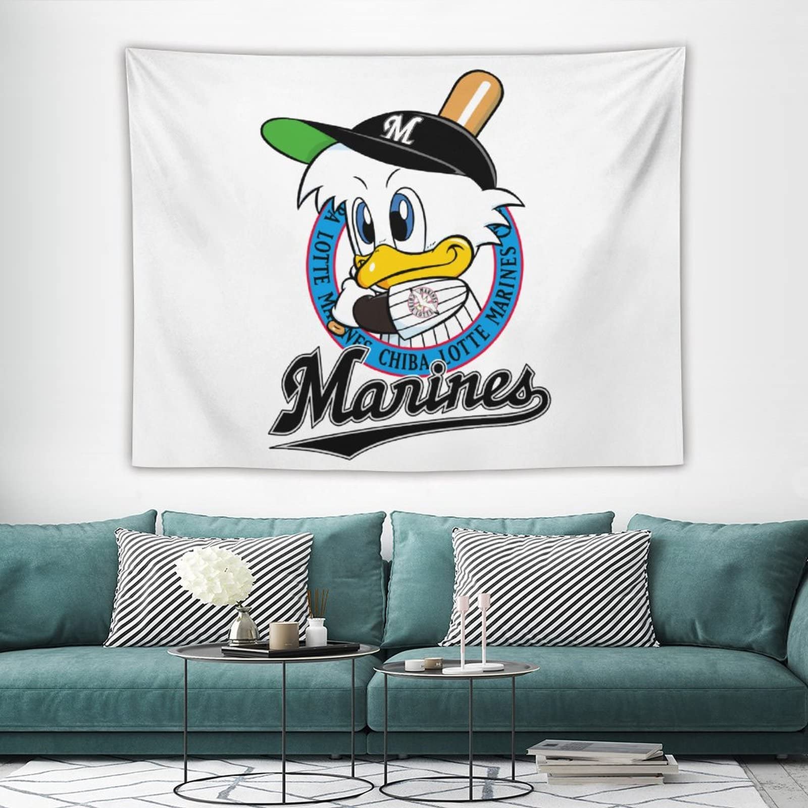 Amazon.co.jp: タペストリー 千葉ロッテマリーンズ 壁掛け おしゃれ