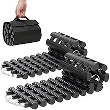Magshion 24" Tire Traction Mat, Heavy-Duty Recovery Board for Snow, Ice, Mud &amp; Sand, Off-Road Vehicle Traction Tracks with Storage Bag &ndash; Car, Truck &amp; SUV Emergency Tire Grip Aid