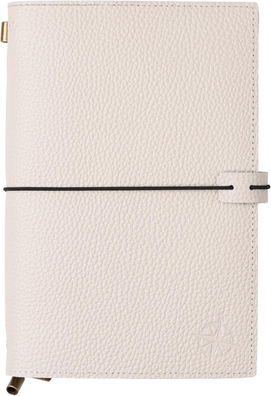 WANDERINGS A5 Size Travelers Notebook with Pockets - 6"x8.5" / 15cm x 22cm - Refillable Travelers Journal - A Beautifully Handcrafted Leather Journal in Oat, 120 GSM Blank Inserts