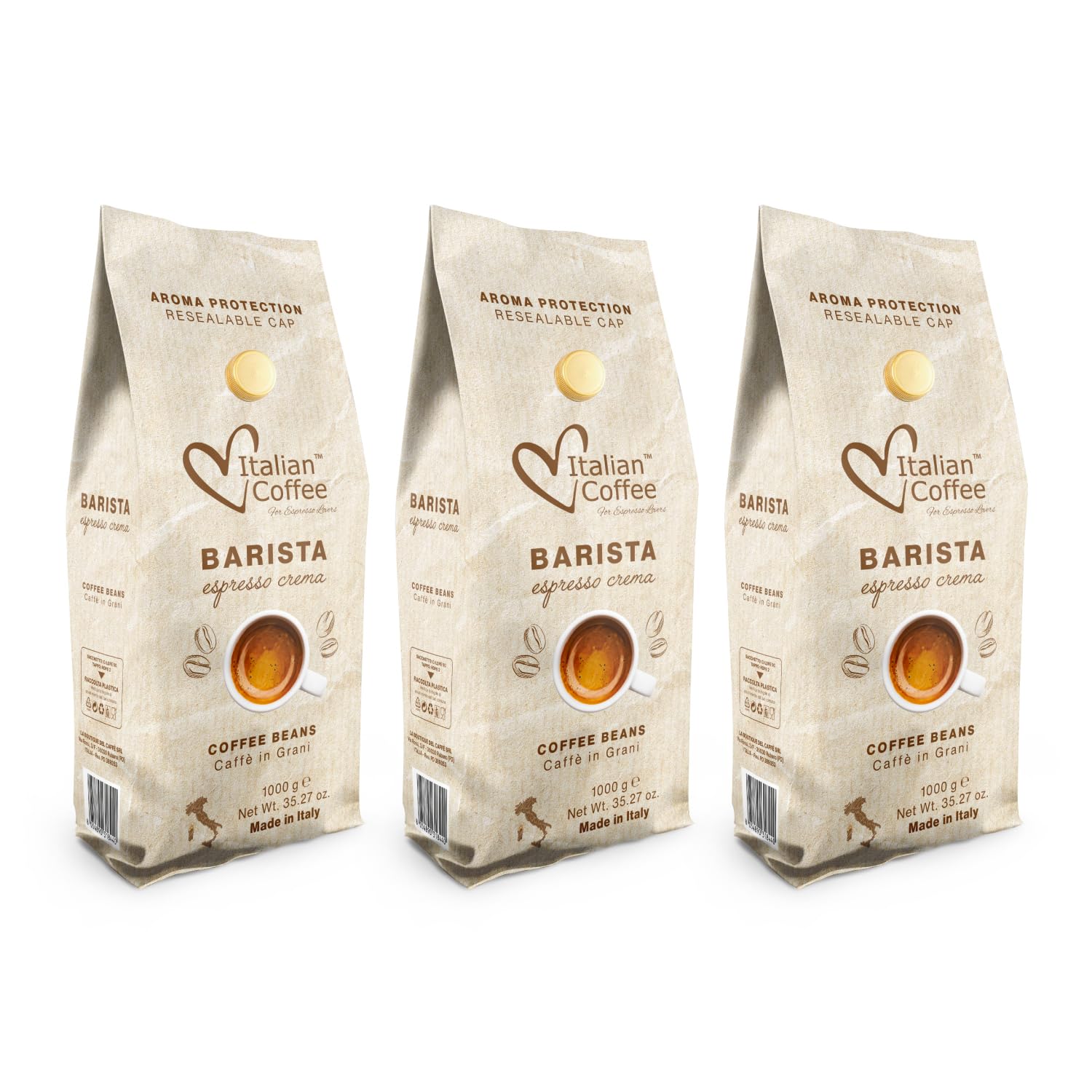 Italian Coffee - Café en Granos (3 KG, Barista)