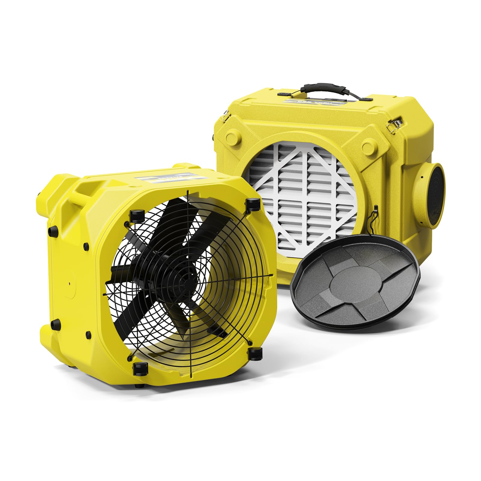 Alorair HEPA Air Scrubber Bundle Deal: 3000 CFM Air Mover & Stackable 550 CFM Negative Air Machine for Indoor Air Quality & Water Damage Restoration(1*HEPA 550 Air Scrubber, 1* Zeus Extreme Air Mover)