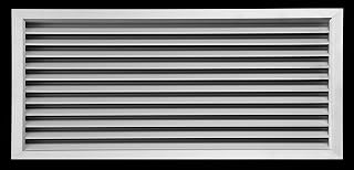 HVAC Premium 18''w X 10''h Aluminum Privacy Door HVAC Air Grille -''V'' Shaped Louvers Ensure 100% View Block - Supply or Return [Outer Dimensions: 19''w X 11''h]
