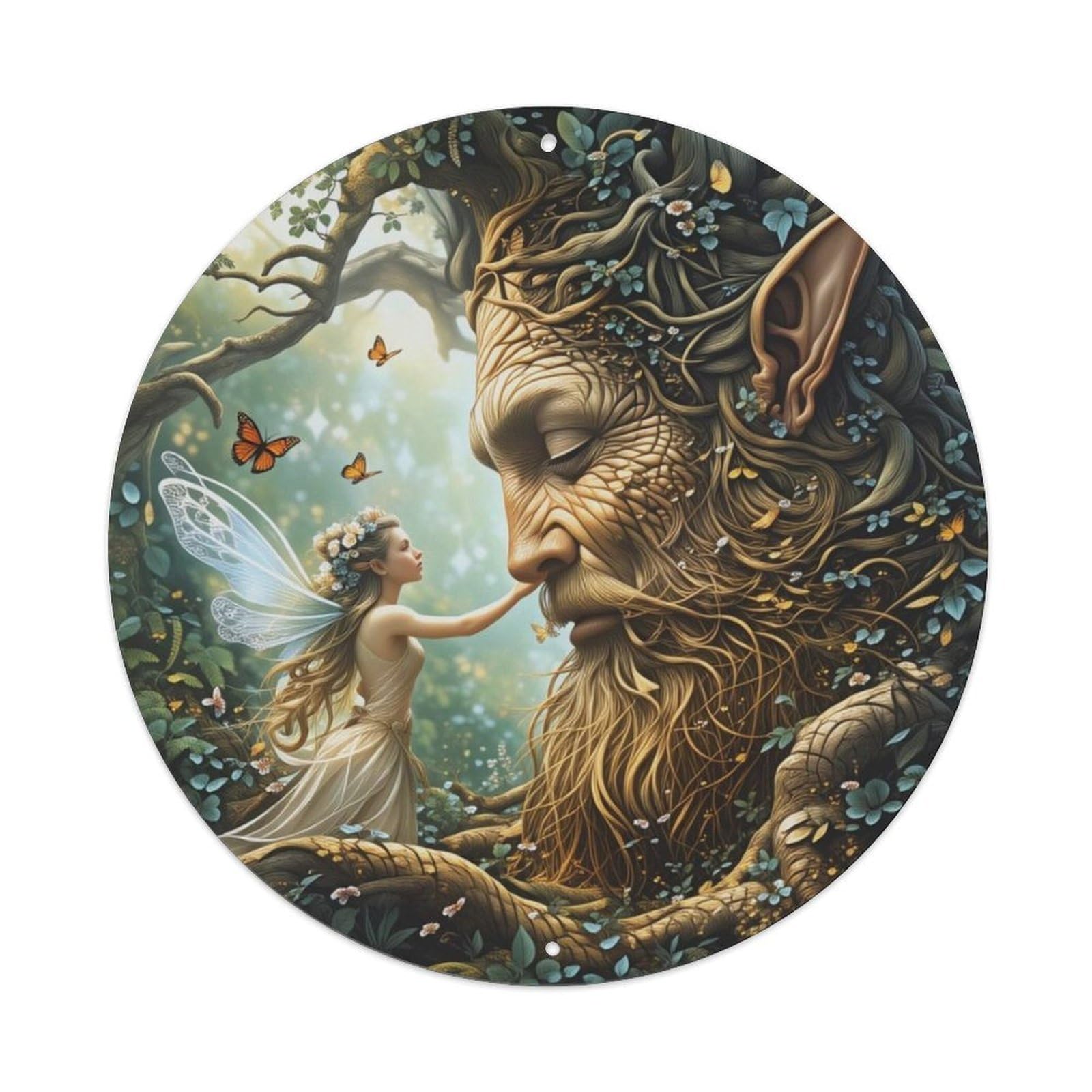 Ldfuieksufg Style Forest Tree Spirit Fairy Sign Vintage Aluminium Metal Sign, Retro Wall Decor For Home, Bar, Garage & Farmhouse 20X20cm
