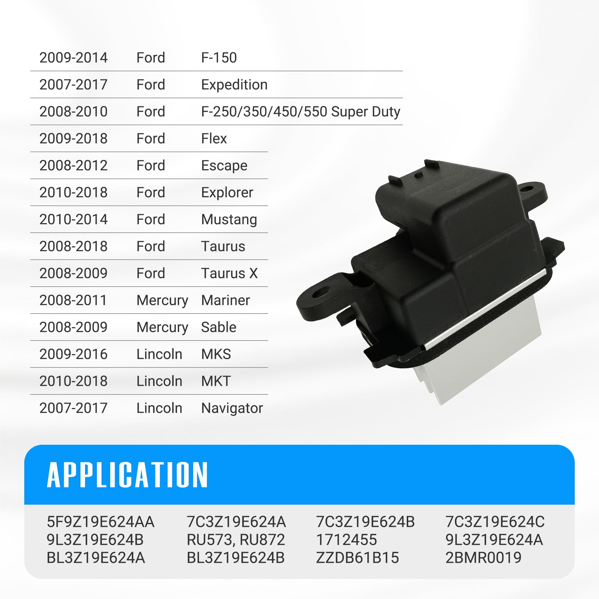 Snapklik.com : HVAC Blower Motor Resistor AC Blower Control Module For ...