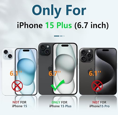 Miniatura 2 de FNTCASE Funda para iPhone 15 Plus Funda resistente a prueba de golpes con soporte  Protección resistente de grado militar a prueba de caídas, TPU