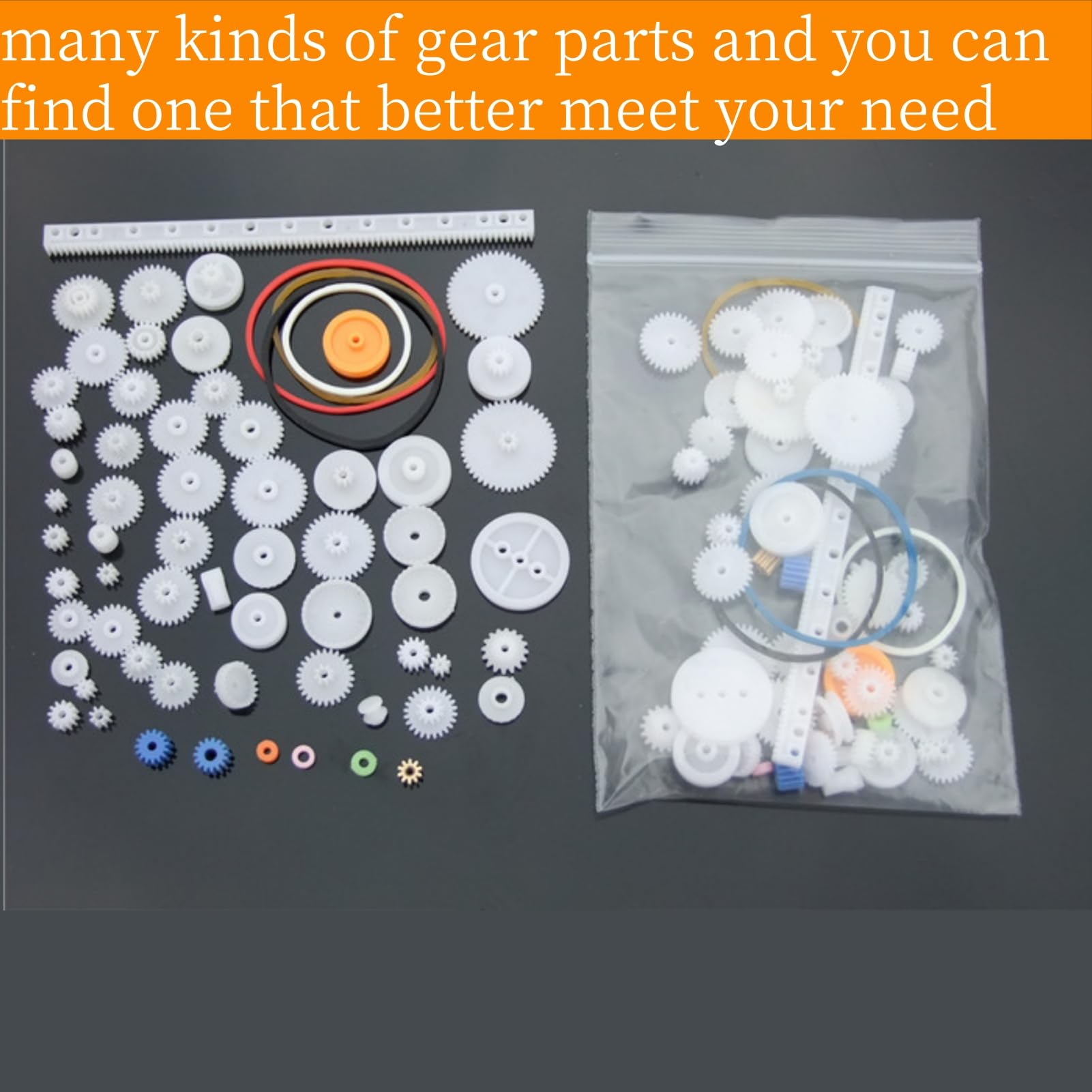 100 Pièces Engrenages Poulies Plastique - Pour Modèles Réduits Et DIY | Diamètre 0,93cm | Bricolage Robotique