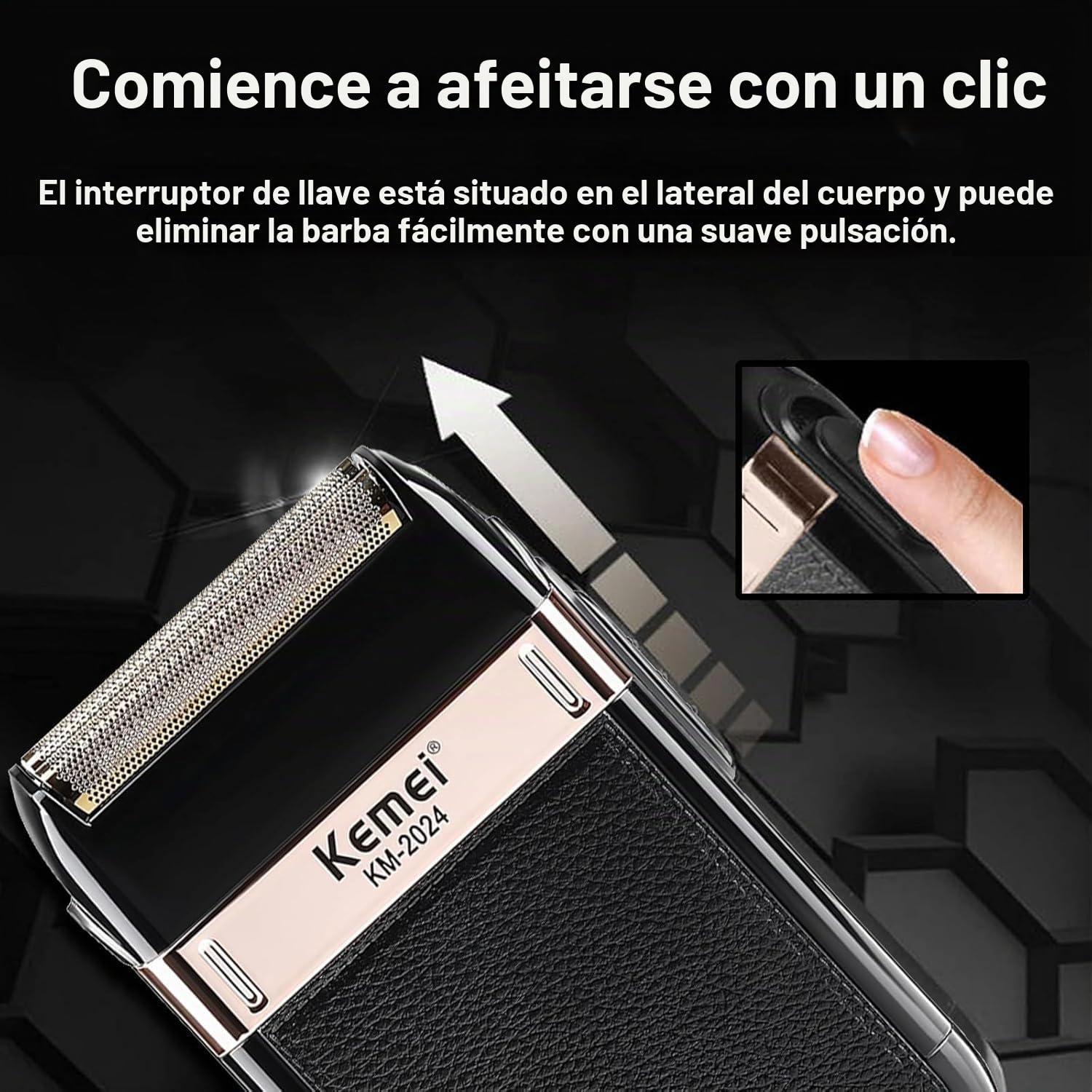 Afeitadora de afeitar alternativa impermeable para hombre Afeitadora Eléctrica Inalámbrica Recargable Barba Precisión Sideburn Trimmer Maquinilla de afeitar Doble Hoja Lavable,USB Recargable
