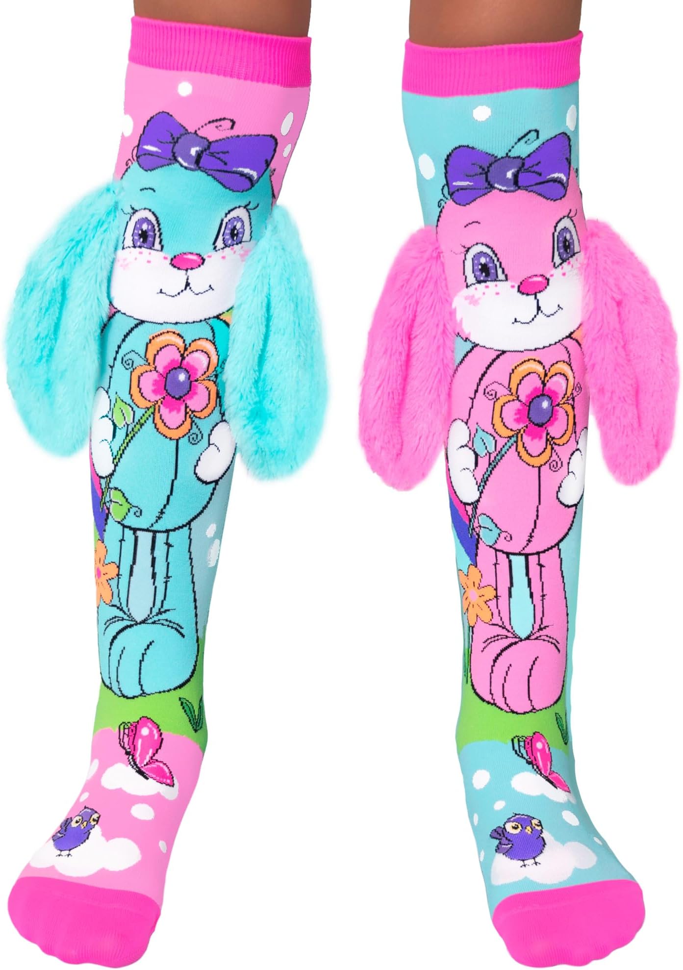 Hunny Bunny Knee-High Socks โ Colorful Dress-Up Socks for Kids & Adults, Fun Crazy Sock Day Gift